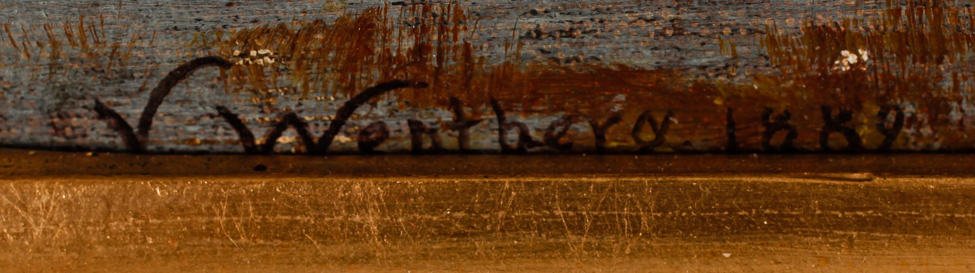 VICTORIA WESTBERG, olja på pannå, sign och dat 1889.