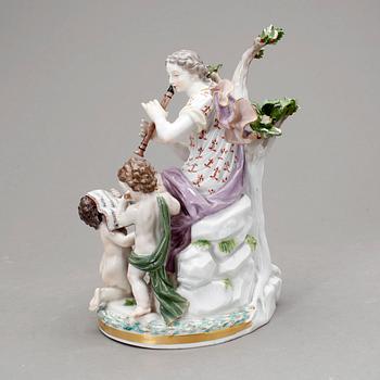 FIGURIN, porslin, Meissen, sent 1800-tal.