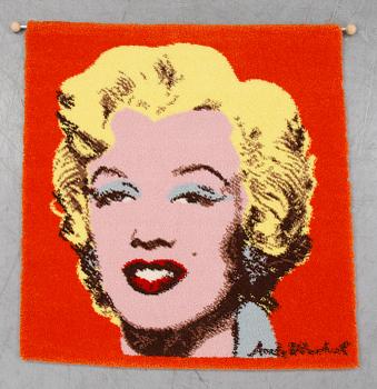 A carpet after Andy Warhol's "Shot red Marilyn-1964".