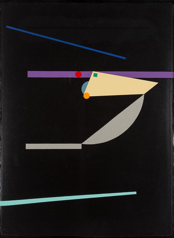 C GÖRAN KARLSSON, färgserigrafi. Signerad och daterad -81. Numrerad EO VI/VI.