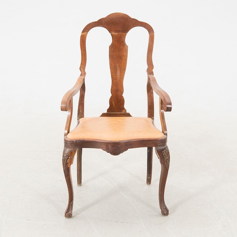 Desk with armchair Louis XV style first half of the 20th century.