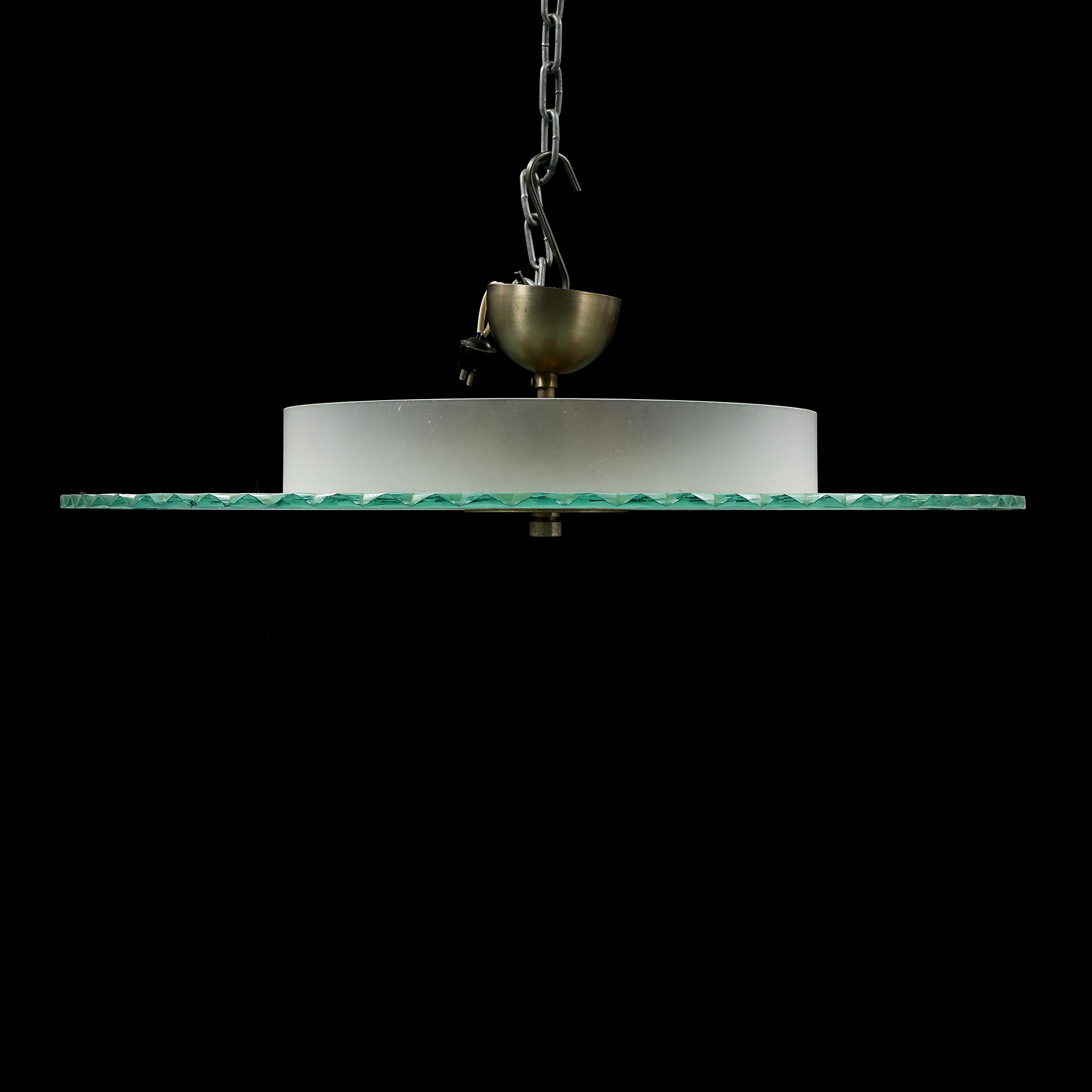 TAKPLAFOND, glas, 1930/40-tal. Diameter ca 70 cm.