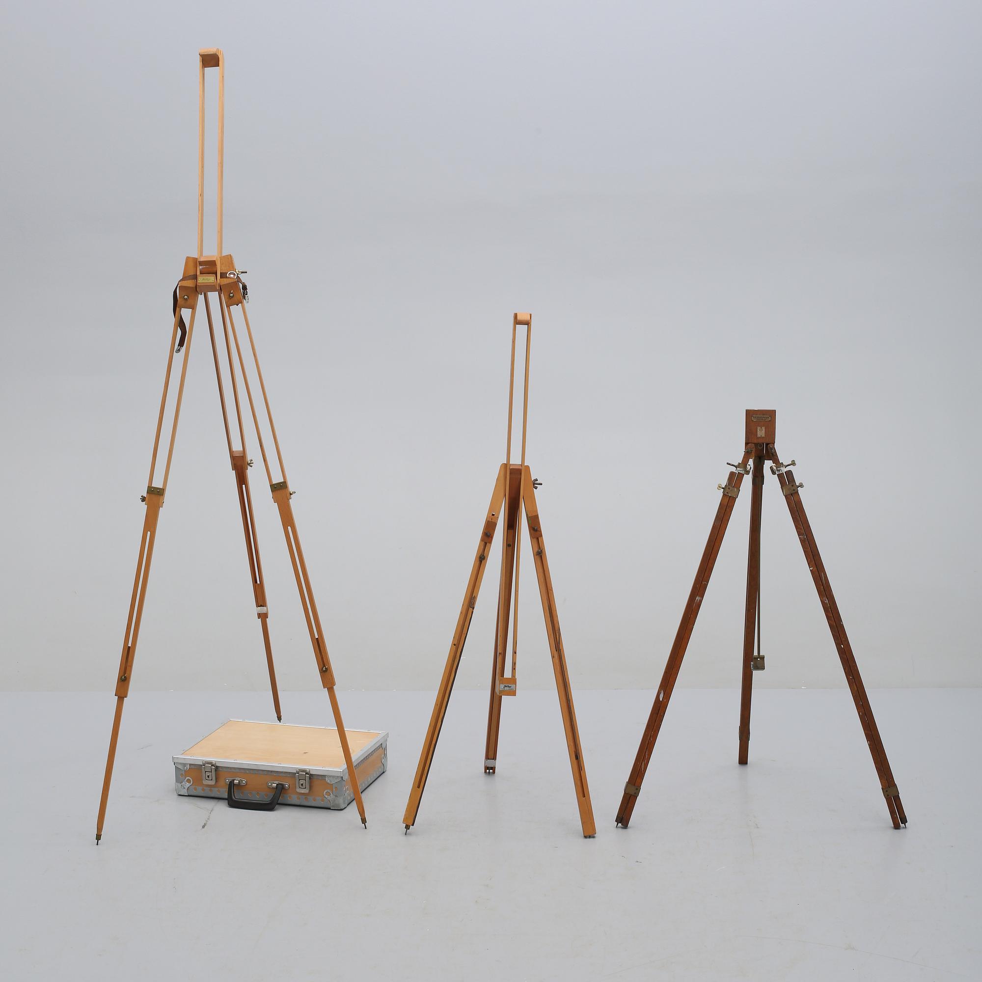 FÄLTSTAFFLIER, 3 stycken, Beckers, 1900-tal.