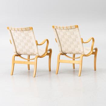 Bruno Mathsson, Armchairs, a pair, "Mina", Mathsson International AB, Värnamo, 1993 & 1996.