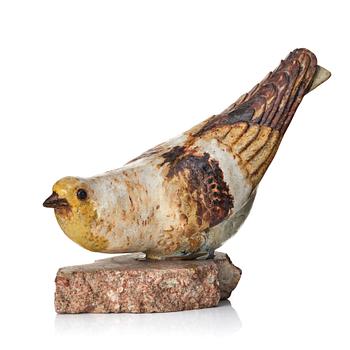 114. Tyra Lundgren, a glazed stoneware sculpture of a dove, Sweden mid 20th century.