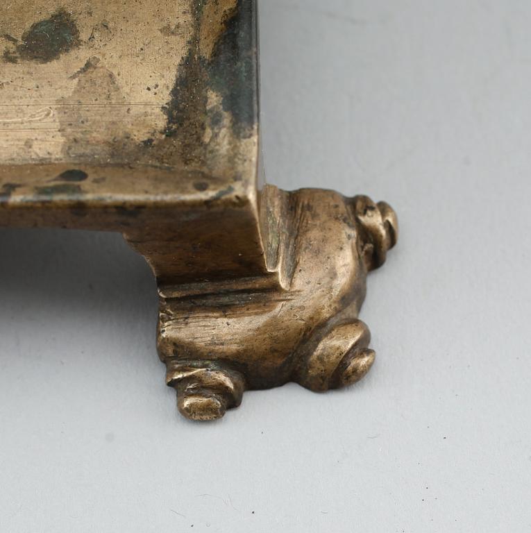 LJUSSTAKE, mässing, 1600-tal.