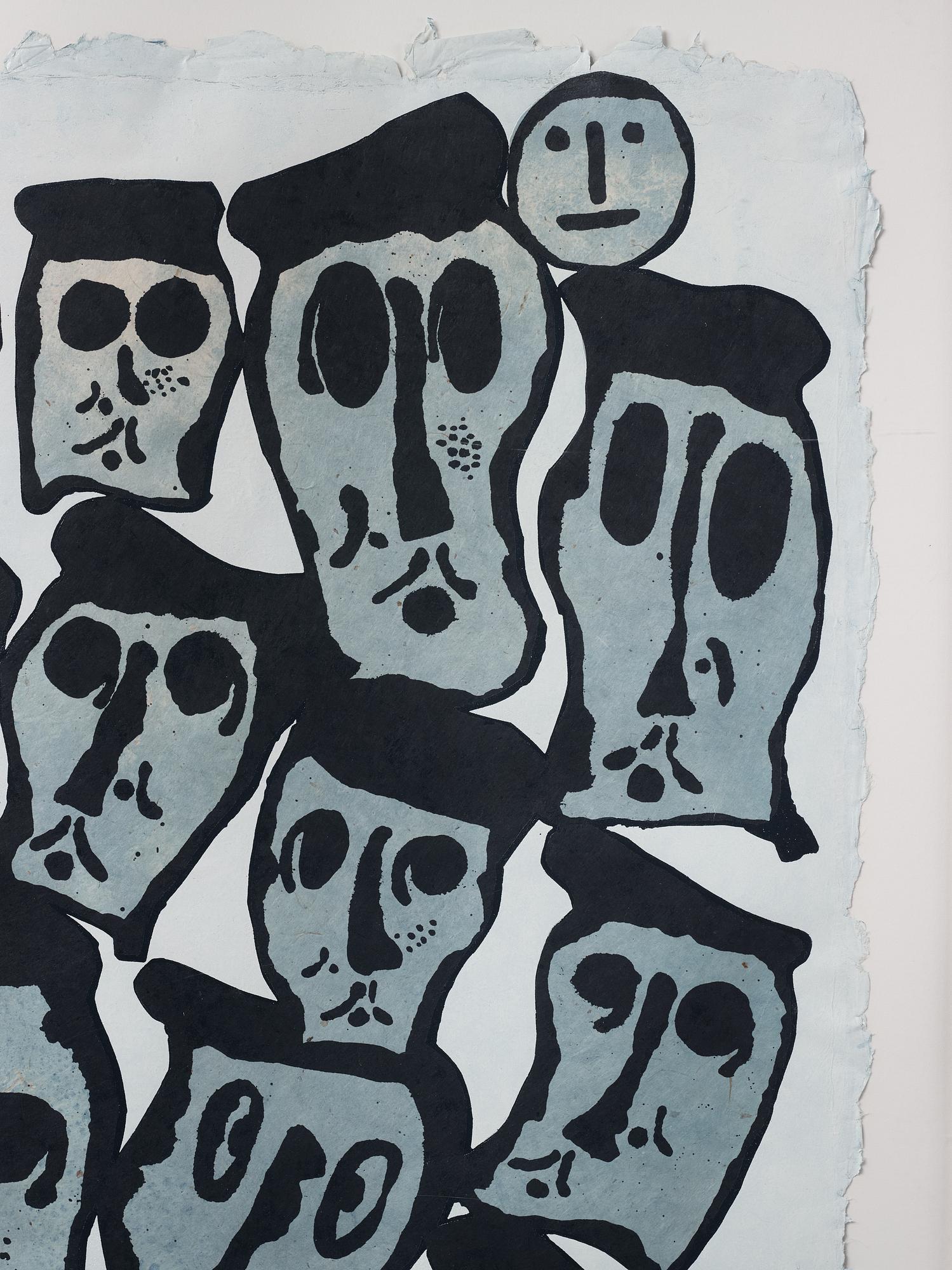 Donald Baechler, träsnitt med relief. Signerad, daterad 1990 och numrerad 6/35.