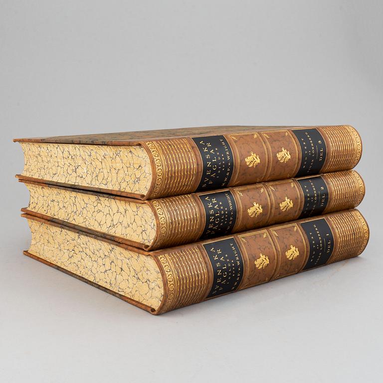 Bröderna von Wright , bokverk, 3 band, "Svenska fåglar", Börtzells tryckeri AB, Stockholm, 1924-1929.