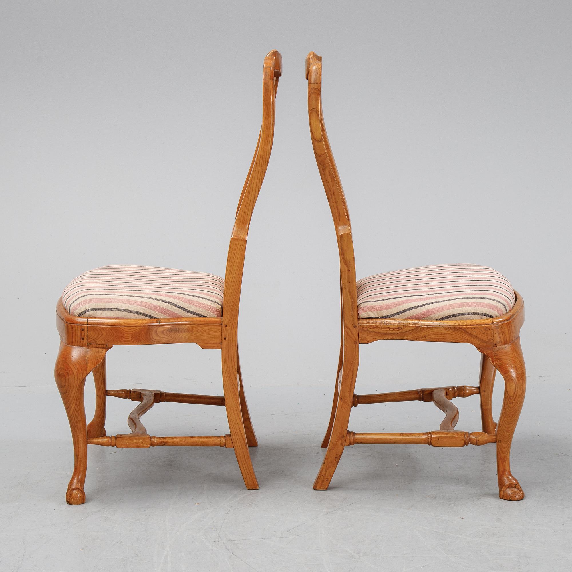 A set of six Rococo chairs, second half of the 18th century.