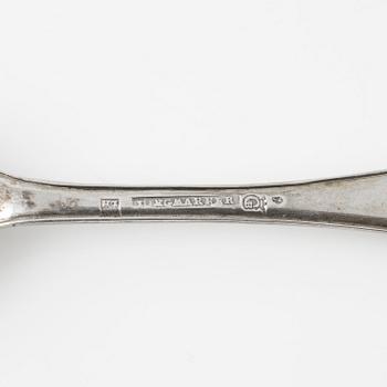 Skedar,  12 st, silver, bla av Johan Jacob Ulfsberg,  Nyköping 1813.