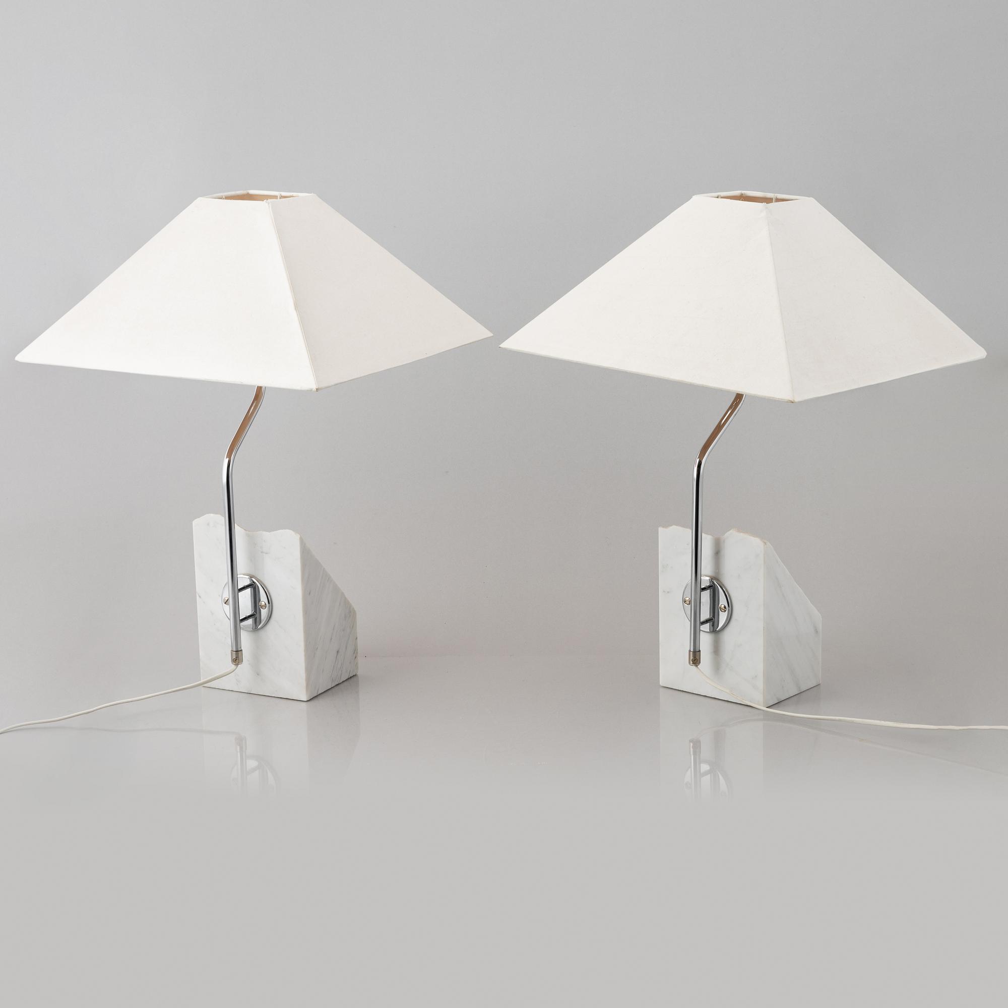 Bergboms Scanlight AB, bordslampor, ett par, modell BX 178.