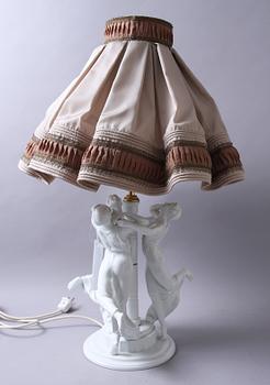 BORDSLAMPA, porslin, Karl Himmelstoss, Rosenthal, 1930-tal.