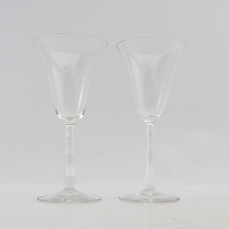 Simon Gate, wine glasses 15 pcs and decanters 2 pcs first half of the 20th century.