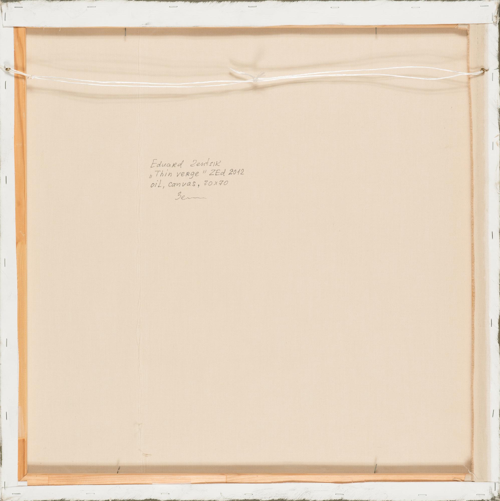 Eduard Zentsik, oil on canvas, signed and dated 2012 verso.