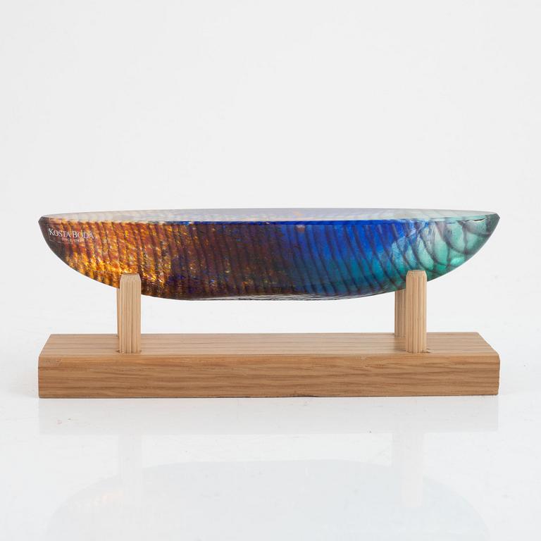 Bertil Vallien, skulptur, båt, Kosta Boda 1995.