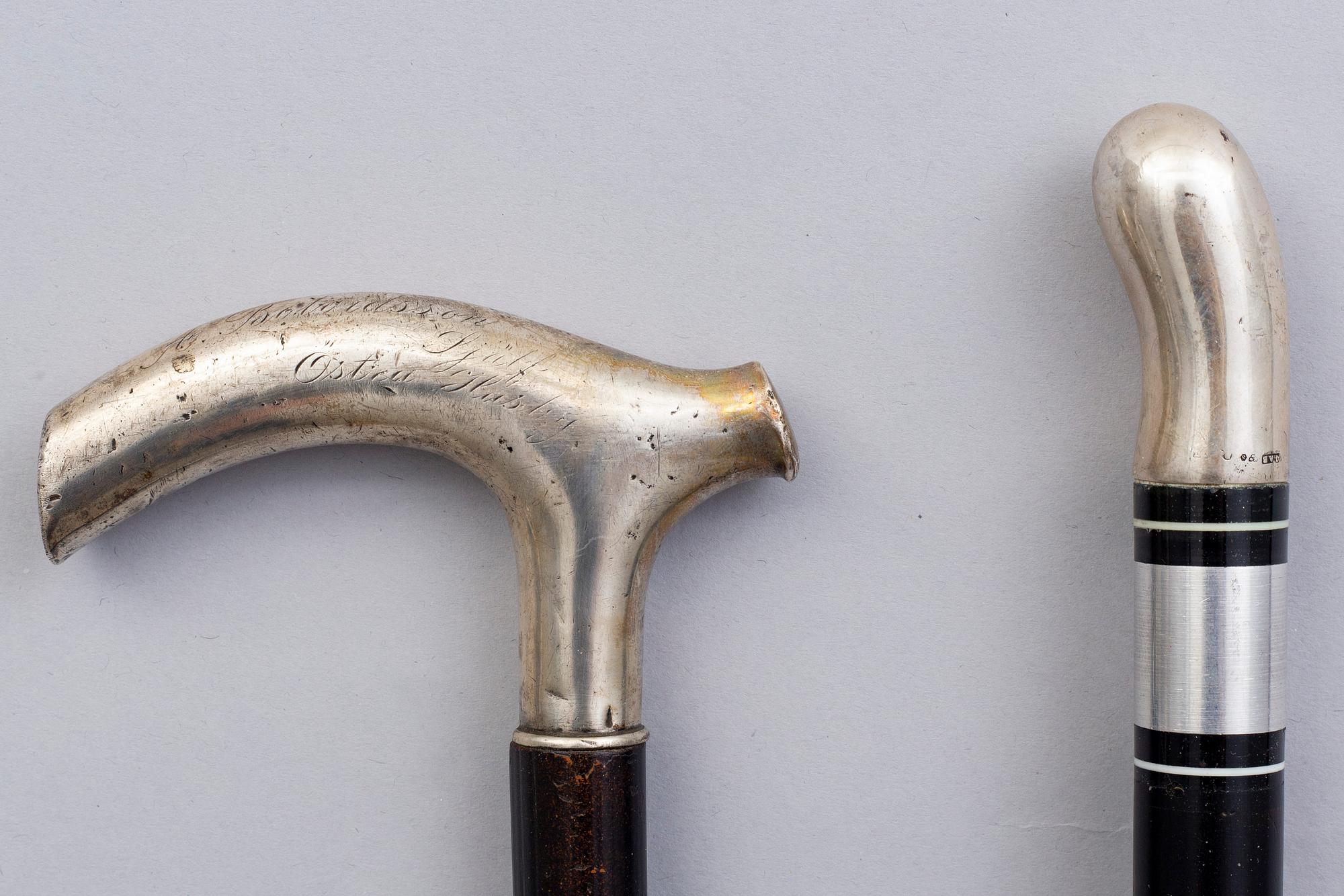 KÄPPAR,3 st, silver, omkring 1900.