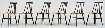 STOLAR, 6 st, "Fanett", Ilmari Tapiovaara, Edsbyverken, 1950/60-tal.