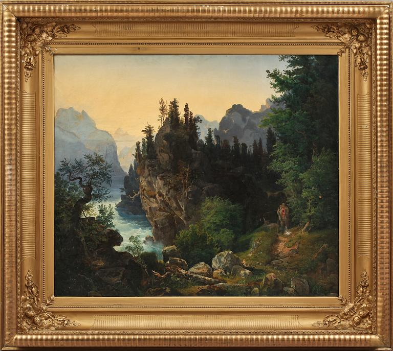 OKÄND KONSTNÄR, olja på duk, sign, 1800-talets sista kvartal.