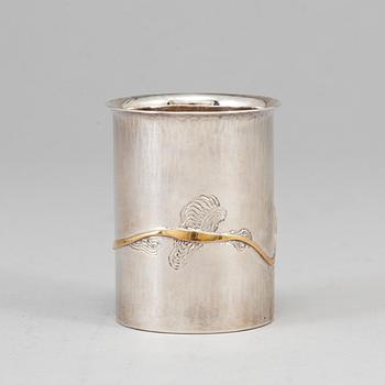 OLLE OHLSSON, a silver beaker, Stockholm 1985.