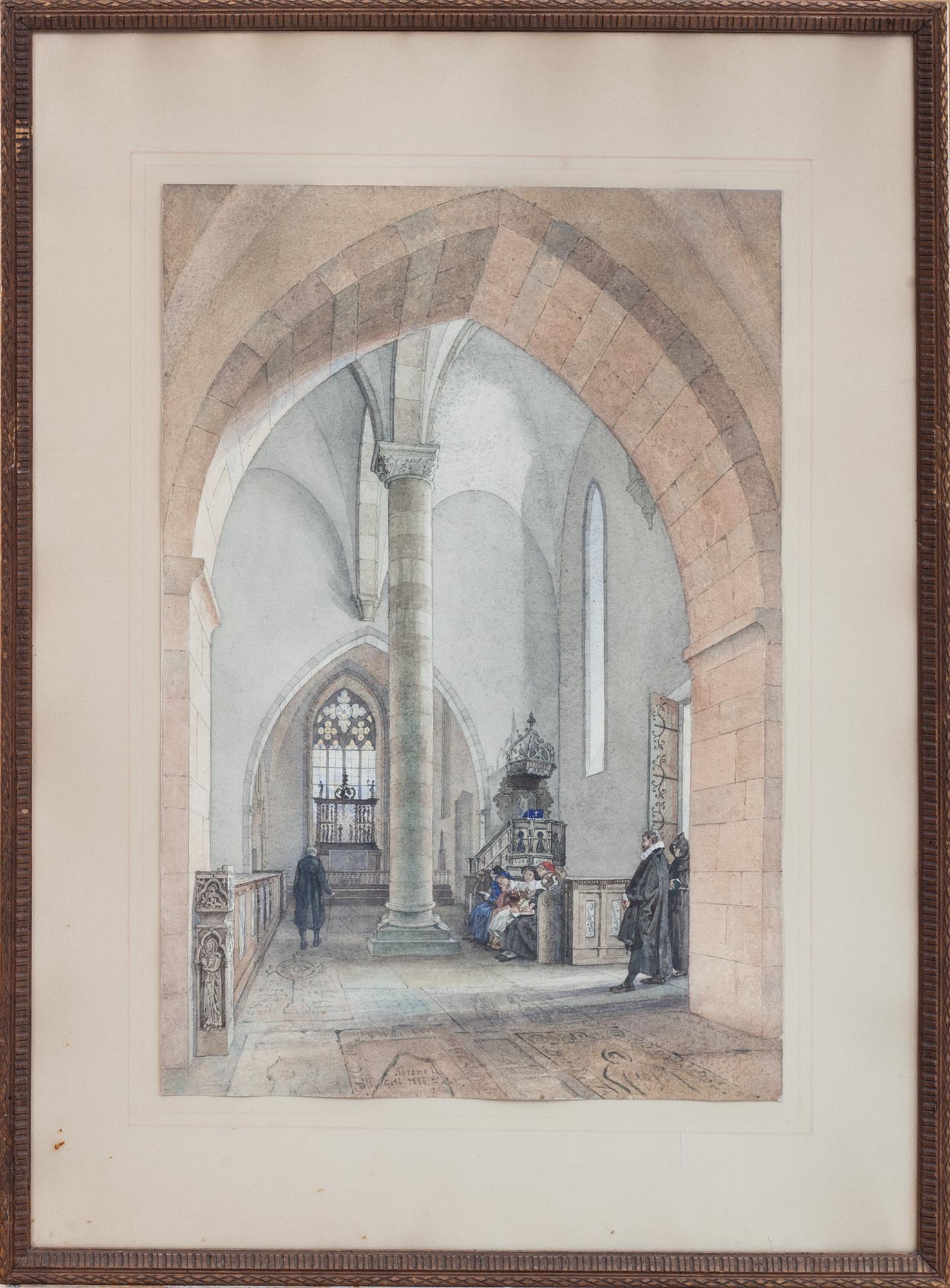 JOHAN KAHL, akvarell, signerad och daterad 1886.