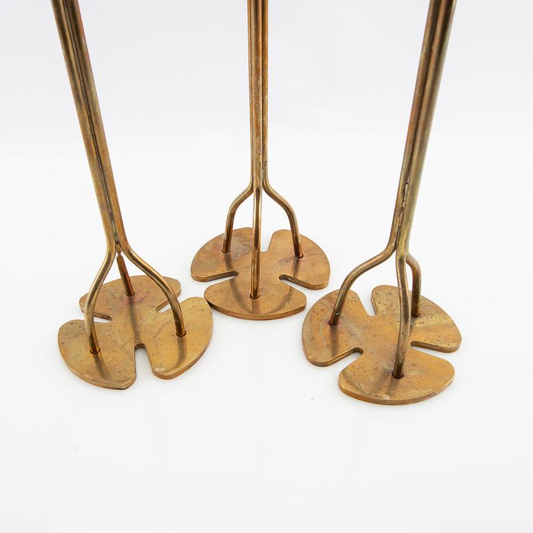 Josef Frank, candlesticks 3 pcs "Clover", Svenskt Tenn Company.
