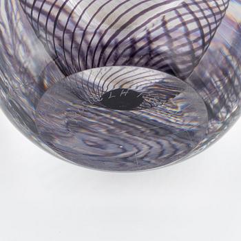 Vicke Lindstrand, four glass vases, Kosta.