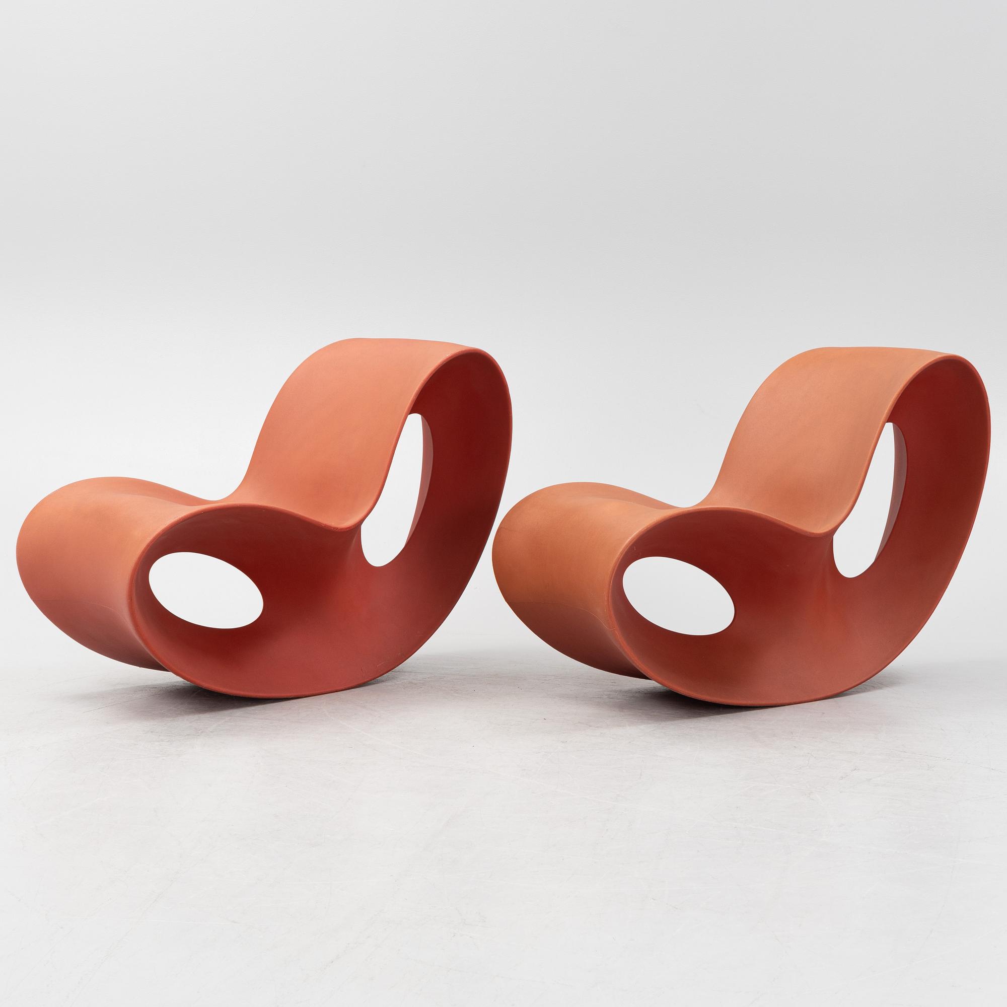 Ron Arad, a pair of armchairs/rocking chairs, 'Voido', Magis, Italy.