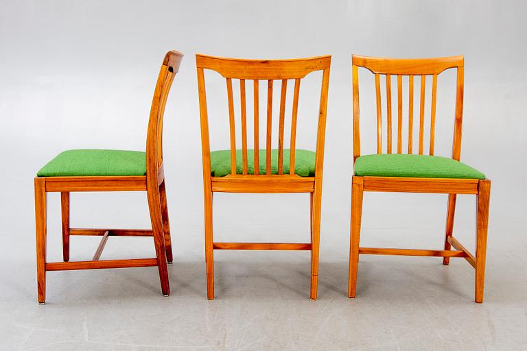 Svante Skogh, a set of sex chairs from Vindö Balder möbler, Vaggeryd, second half of the 20th century.