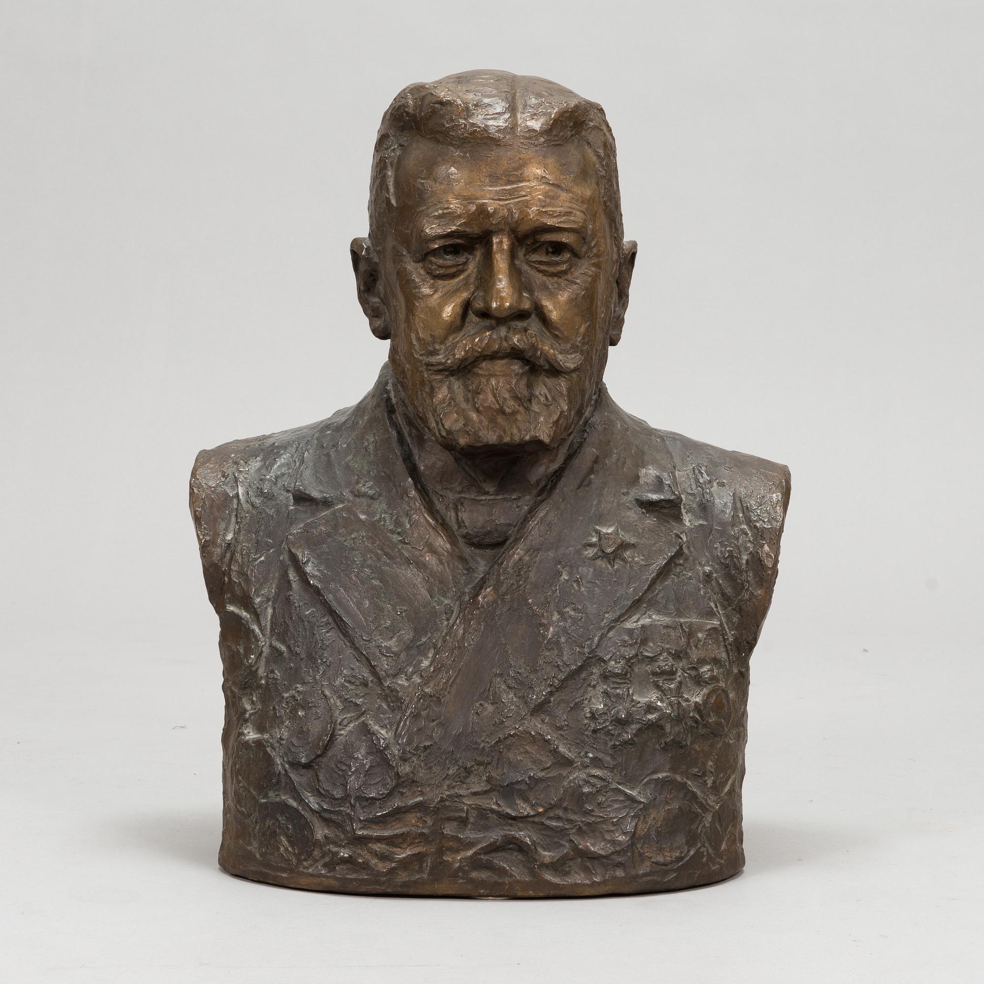 Sven August Adolf Jonsson, pysti, pronssia, signeerattu ja päivätty 1919.