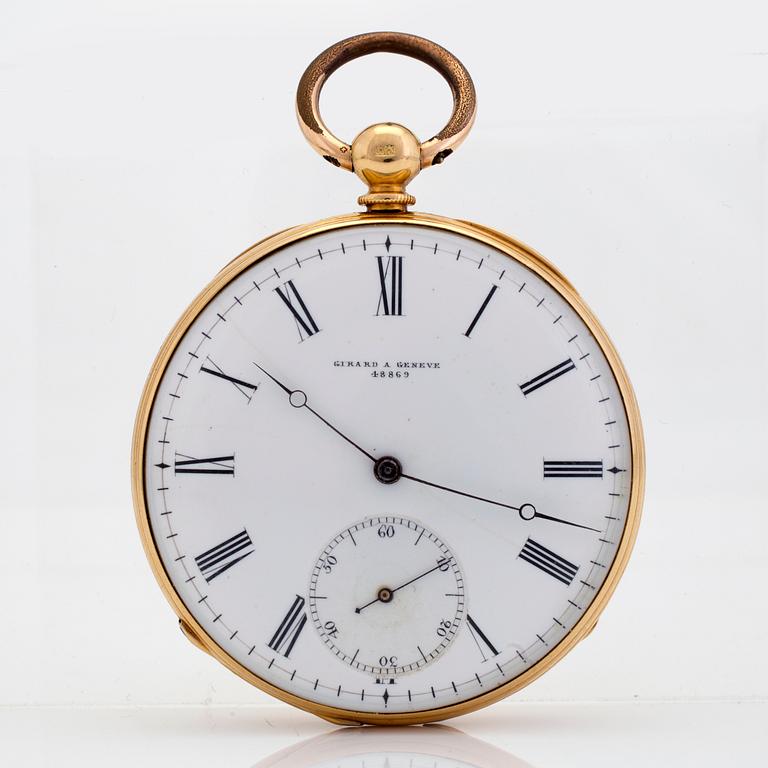 GIRARD, A Geneve, pocket watch, 47 mm,