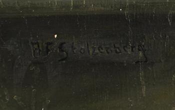 A F STOLZENBERG, olja på duk, signerad, omkring år 1900.