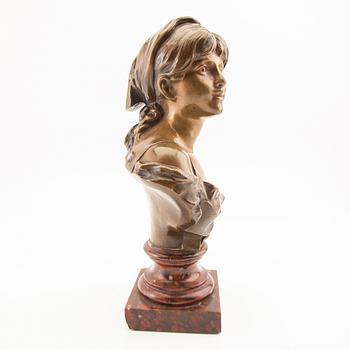 Mathurin Moreau, after sculpture, bears a signature, patinated bronze.