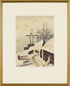 Agnes Cleve, watercolour, signed A. Cleve and dated -44.