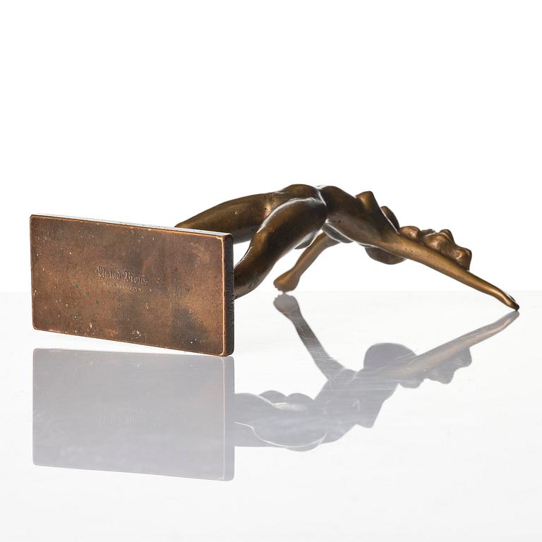 Stig Blomberg, skulptur, "Fritidsflickan", även kallad "Våren", brons, Ystad-Metall.