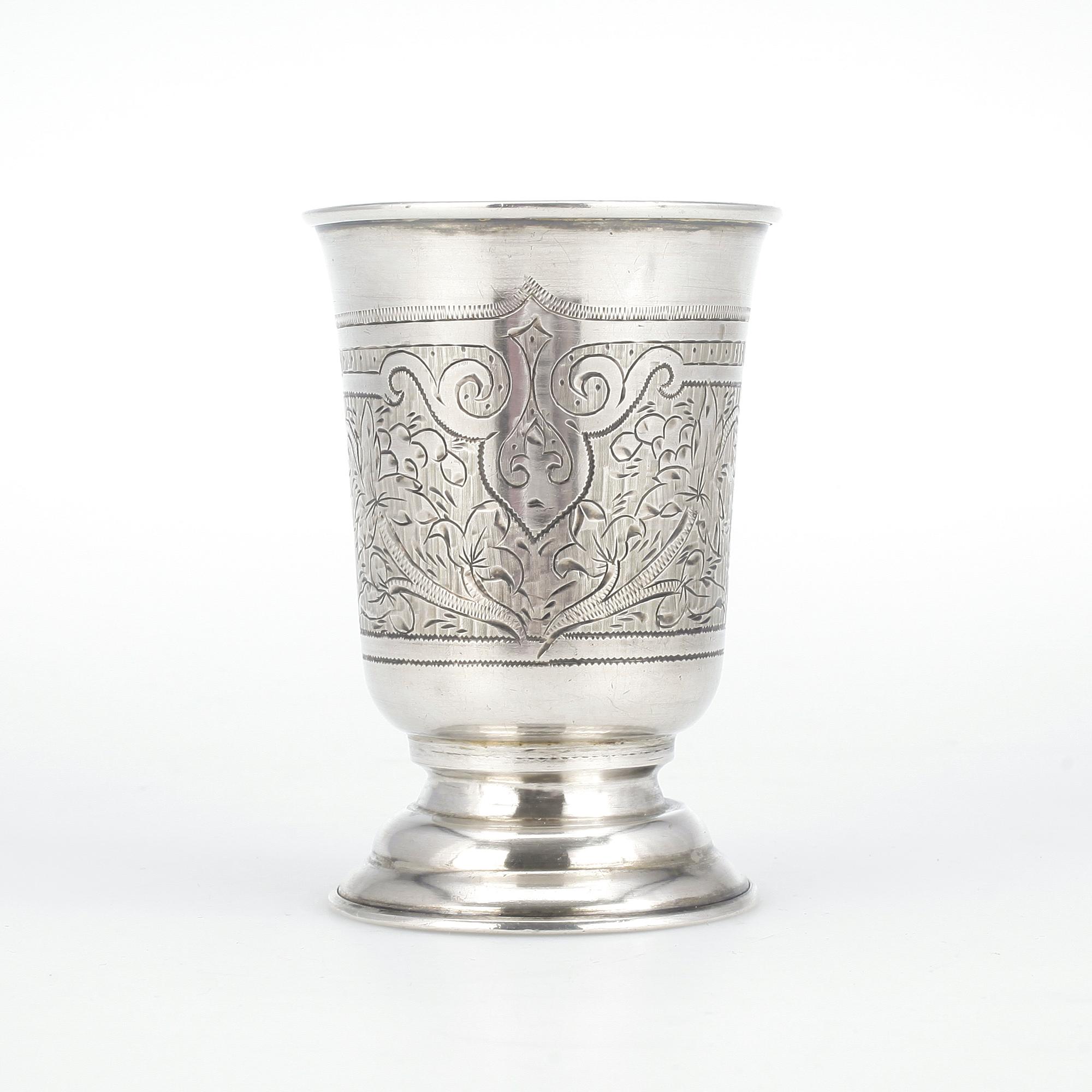 BÄGARE, silver, troligen Victor Vasilyevich Savinsky, Moskva, 1874, vikt ca 72 gram.