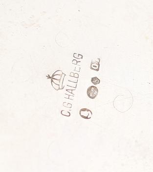KAFFESERVIS, 3 delar, silver, CG Hallberg, Stockholm 1916/17. Vikt ca 939 gram.