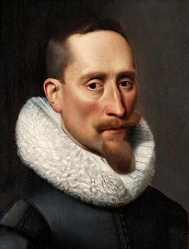 234. Jacob Hoefnagel Tillskriven, Mansporträtt med spetskrage.
