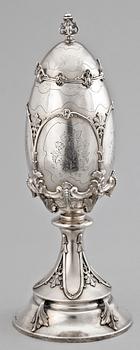 LOCKPOKAL, silver, LL&Co, Stockholm, 1879. Ca 950 gr.