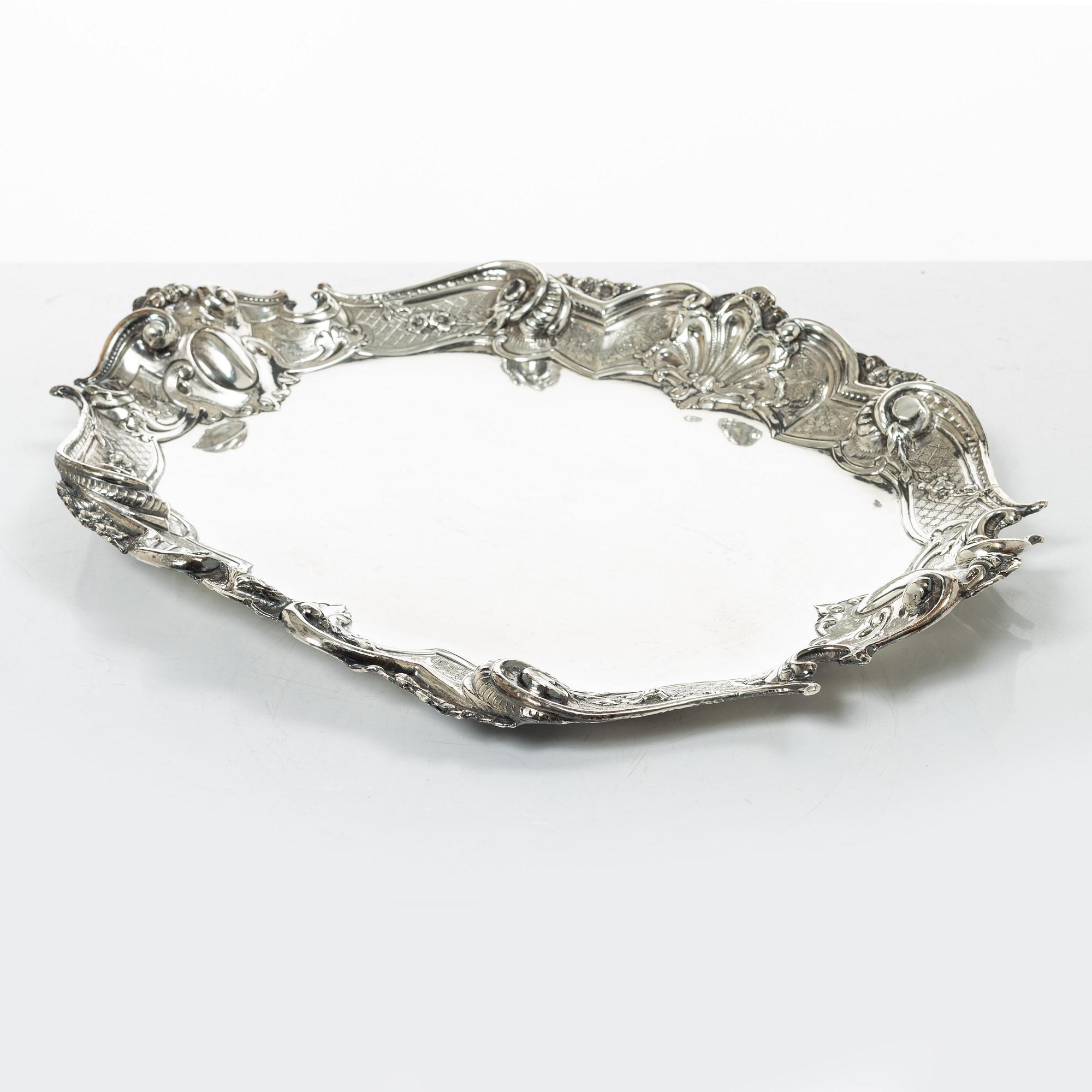An italian silver tray, 1934-1944.