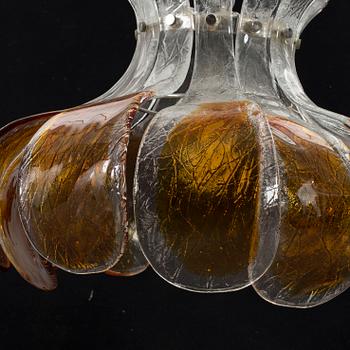 A l1960's CEILING LAMP, problably by Carlo Nason, Mazzega, Murano, Italy.