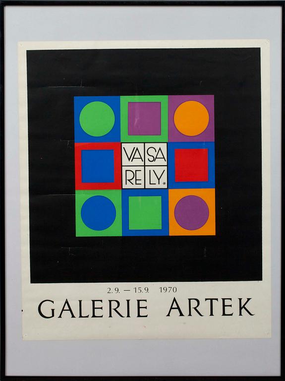 AFFISCH, Vasarely, Galerie Artek, 1970.