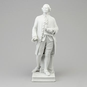 A bisquit sculpture of 'Christopher v Gluck', Lippert & Haas, Schlaggenwald, Tjeckoslovakia, 19th Century.