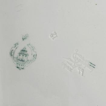 MATSERVIS, 50 delar, flintgods, Växjö Guld, Gustafsberg, omkring år 1900.