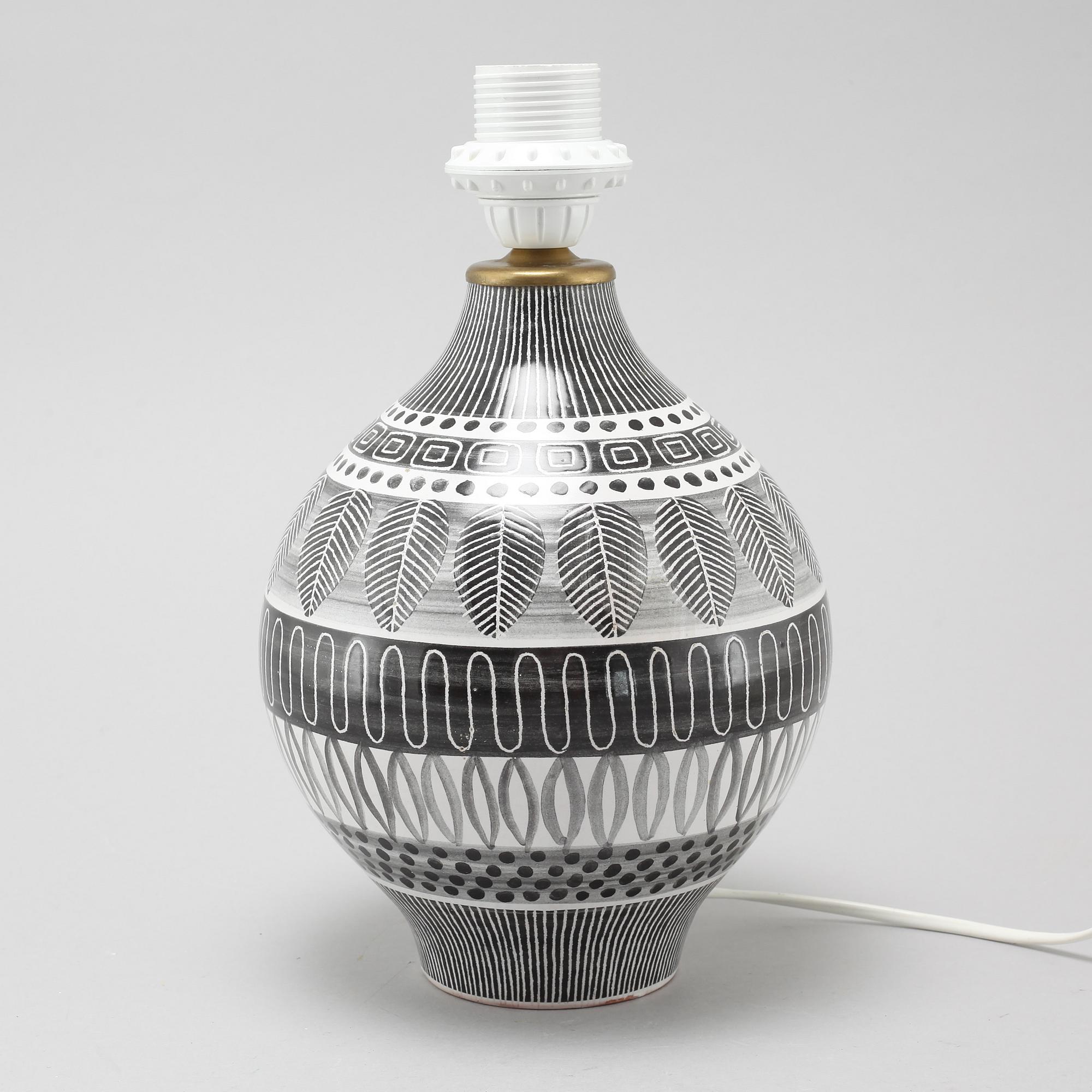 A table lamp designed for Upsala-Ekeby, from the series "Grafika".