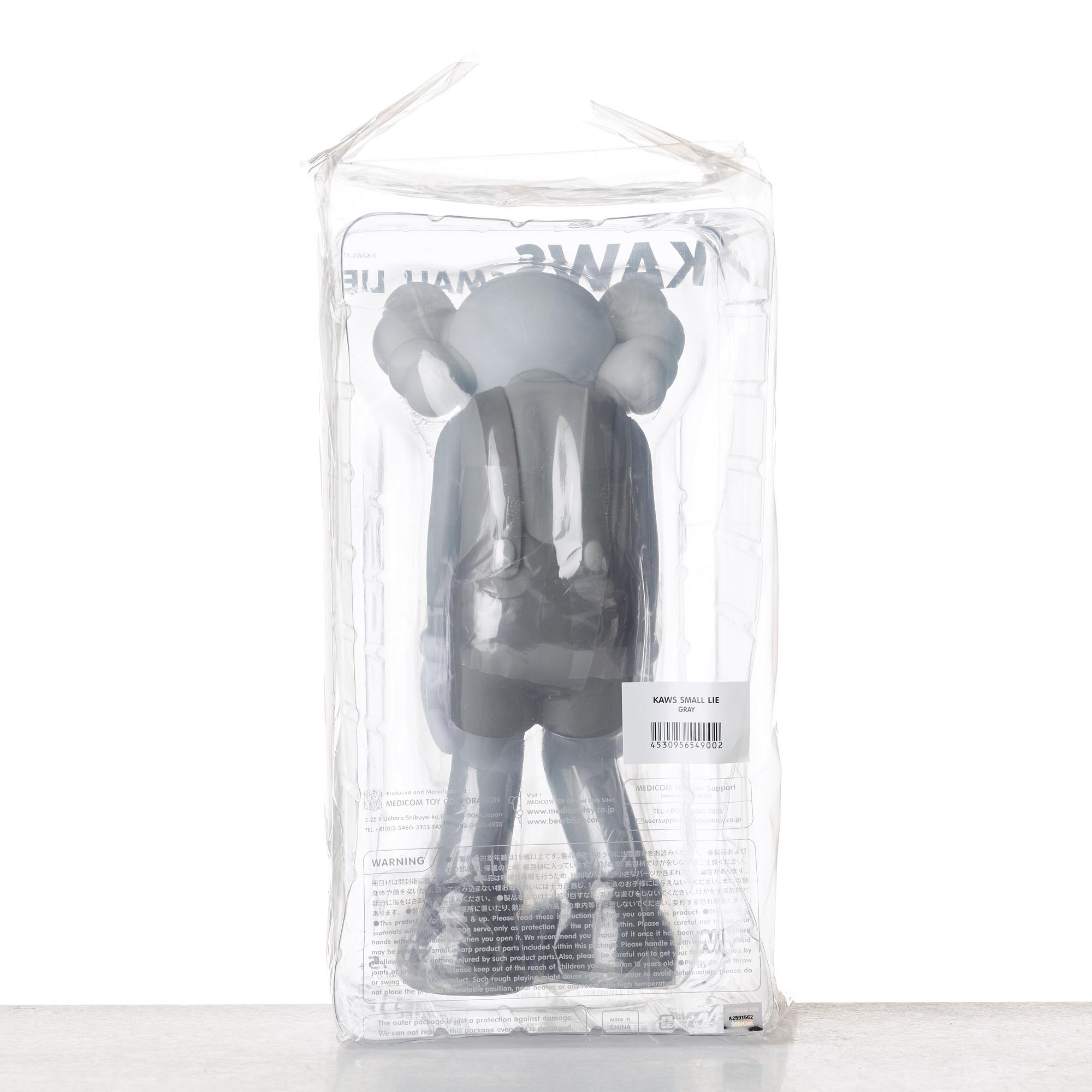KAWS, "Small Lie" (black, grey, brown).