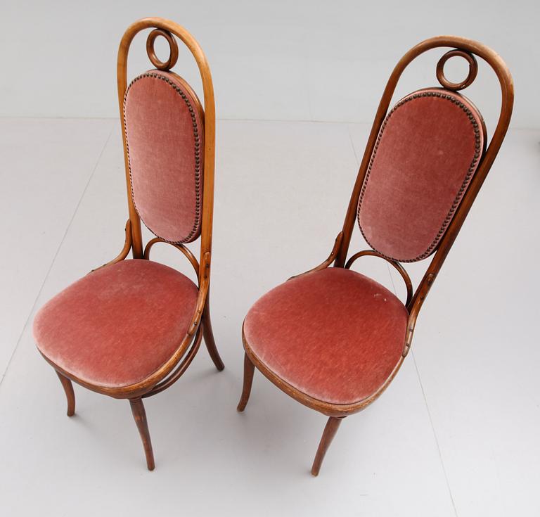 STOLAR, 1 par, Thonet, omkring år 1900.