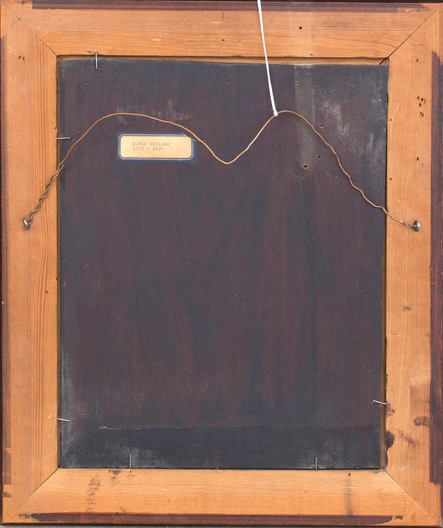 GEORGE MORLAND, his art, oil on canvas on panel, not signed,