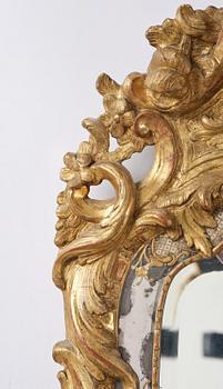 A Swedish Rococo mirror.