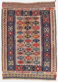 Rug, semi-antique, Kelim, approx. 170 x 122 cm.