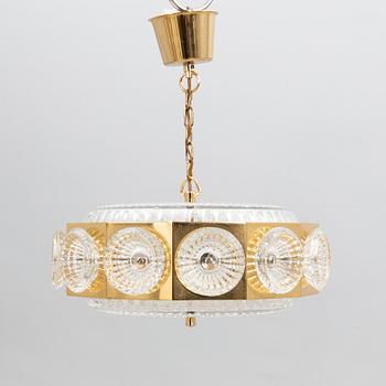 Carl Fagerlund, ceiling lamp Orrefors 1970s.